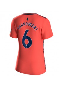 Everton James Tarkowski #6 Jalkapallovaatteet Naisten Vieraspaita 2023-24 Lyhythihainen